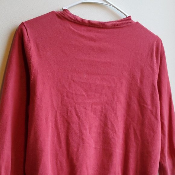 Talbots Salmon Button Down Cardigan Size Petite Medium - Picture 11 of 16